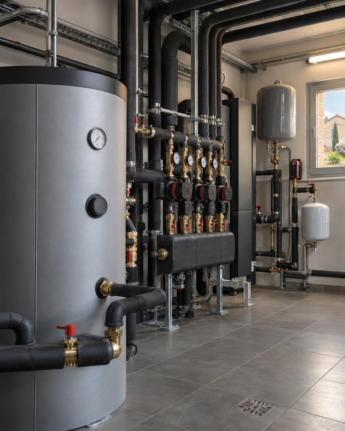 Centrale termica con distribuzione idronica